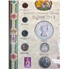 Image 2 : Professionaly Framed 11" x 13"1952 Canadian Coinage of Queen Elizabeth II with Silver Dollar 50c Pie
