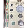Image 2 : Professionaly Framed 11" x 13" Selected Canadian Coinage of George VI 1910-1936 Silver Dollar 50c Pi