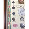 Image 2 : Professionaly Framed 11" x 13" Selected Canadian Coinage of George V 1910-1936 Silver Dollar 50c Pie
