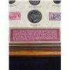 Image 4 : Professionaly Framed 11" x 13" Selected Canadian Coinage of George V 1910-1936 Silver Dollar 50c Pie