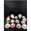 Image 1 : Lot of 15 Bone China Teacups and Saucers No Chips or Cracks