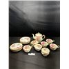 Image 1 : Vintage Royal Standard Bone China Orleans Rose Teapot with Teacups, Saucers, and Plates