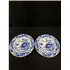 Image 2 : 2 Royal Worcester Blue Broseley Plates with Creamer