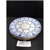 Image 1 : Lot of 4 Royal Crown Derby Fine China Plates Blue Transferware Pattern #3145