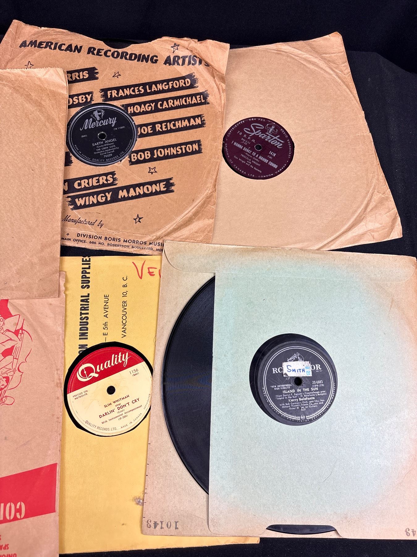 Large Lot of Vintage Records Loop de Loop, Mambo, Baby Baby Baby, etc
