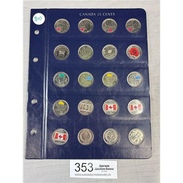 19x CANADA Commemorative Quarters - From Bank Rolls & 2000 Nestle Royal Canadian Mint Millenium Toke