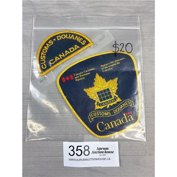 Hard to Find Canada Customs and Revenue Agancy Cloth Arm Badge, Canada Customs Cloth Shoulder Badge