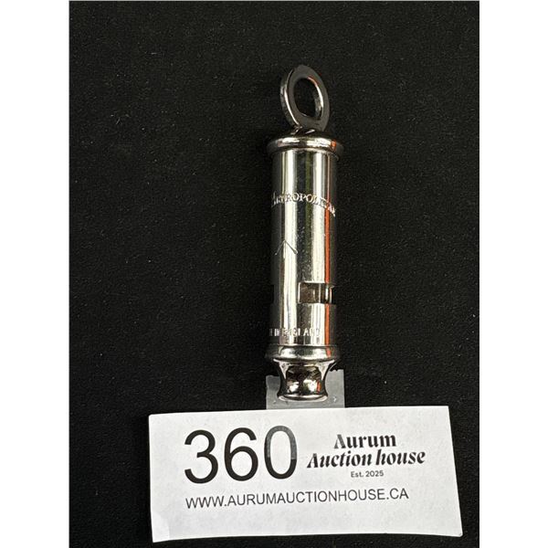 The Metropolitan ACME Police Whistle - Made in England, Military "Crow's Foot"