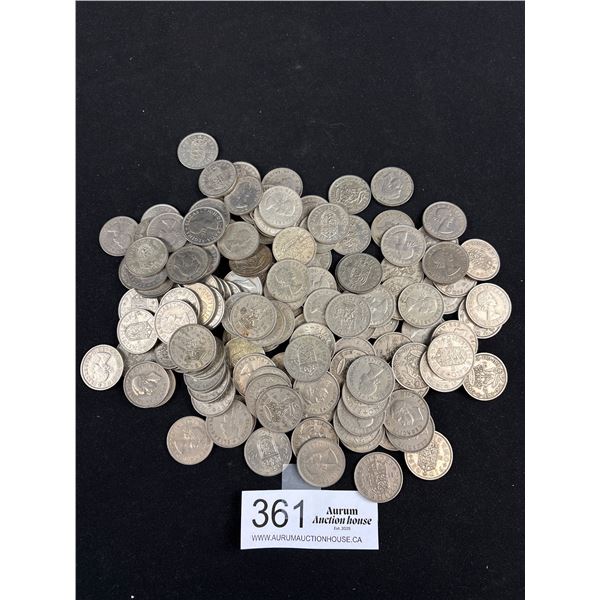 Big Bag of Great Britain Shillings, 1940's, 1950's & 1960's Nice Starter Collection in High Grade
