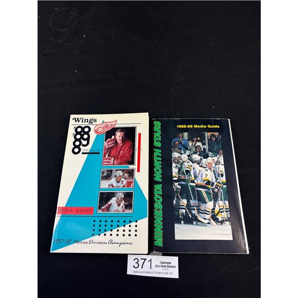 Lot of 2 1988-89 NHL Media Guides Northstars/Red Wings