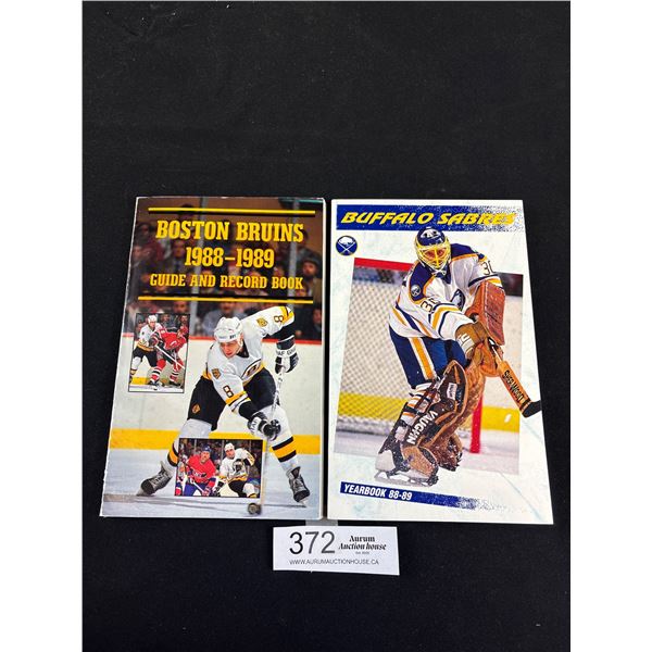 Lot of 2 1988-89 NHL Media Guides Bruins/Sabers