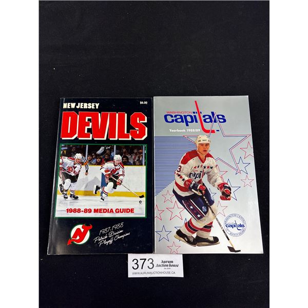 Lot of 2 1988-89 NHL Media Guides Capitals/Devils