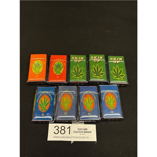 Lot of 9 Marjuana Themed Lighters - All New