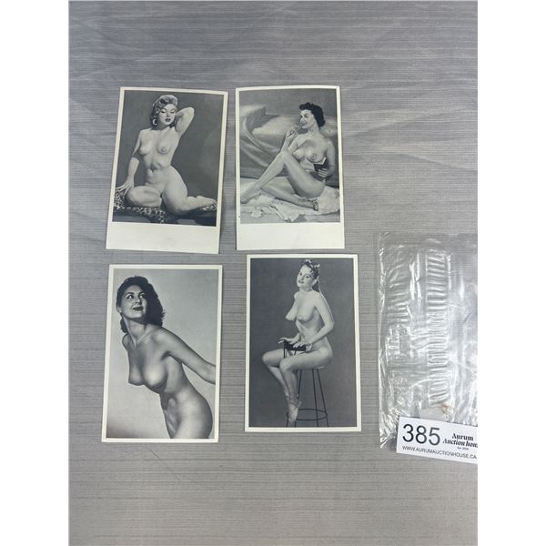 Lot of 4 Vintage Nudes Pictures/Postcards
