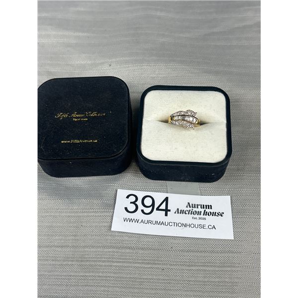 Fifth Avenue Collection Size 6 Ring - Stamped RG - Rolled Gold
