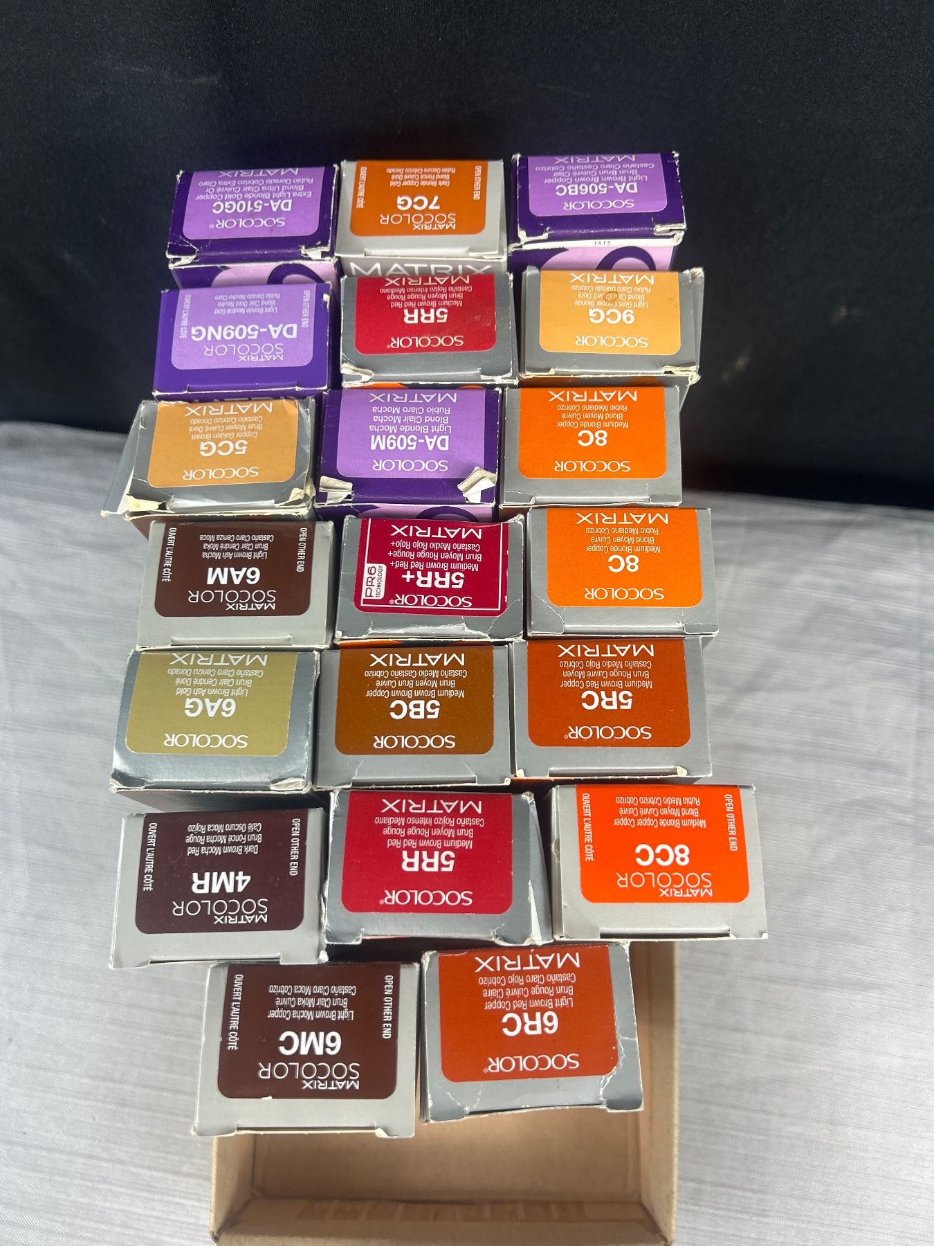 Lot of 20 Matrix 50 Colour Professional Permanent Hair Dye - 20 Diff ...