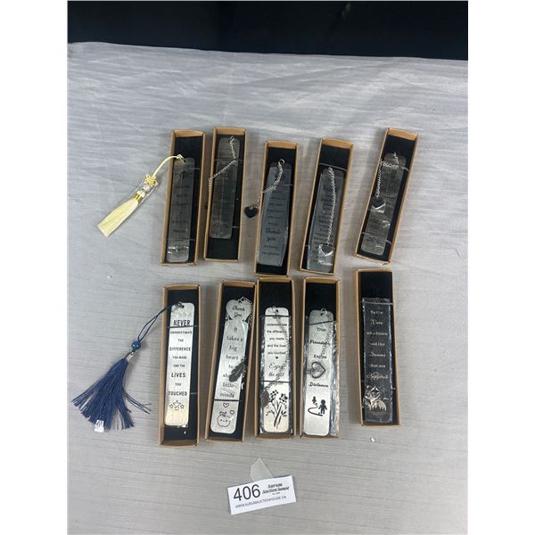 Lot of 10 - Brand New in Box - Inspirational Savings Metal Bookmarks