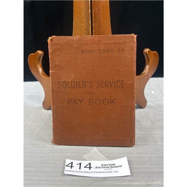 WW2 and Just After Soilders Service Pay Book Army Book