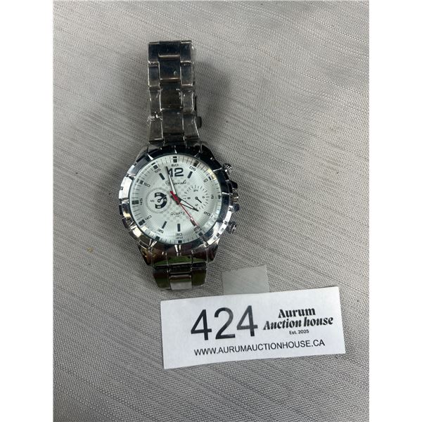 Stainless Steel Mens Watch, Quartz weijieshi 1147 Working