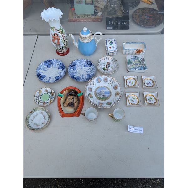 Misc. Lot of Collectible Porceline Dishes & Vases