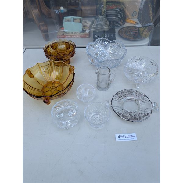 Collectible lot of Crystal, Glass and Mid Century, Fenton Art Glass