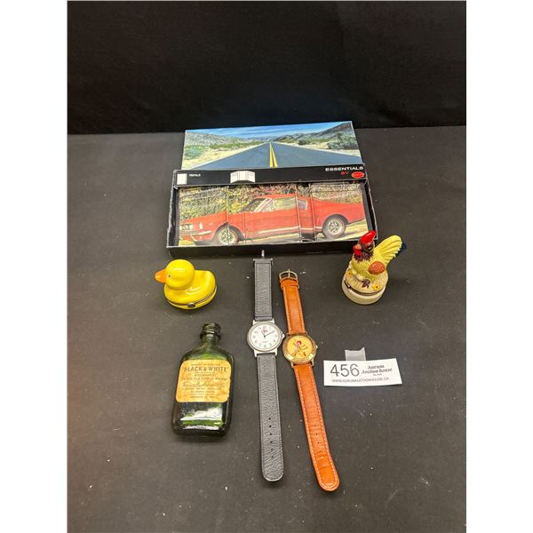 Vintage Collectible Lot of Watches, Ring Boxes, Wallet in Box Etc.