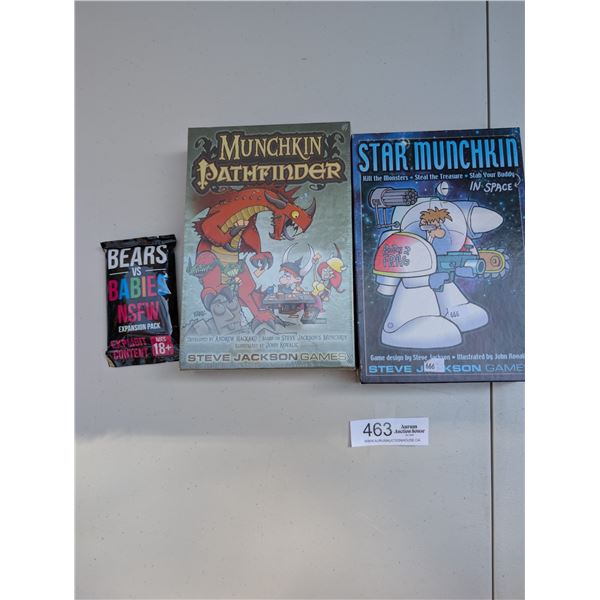 Sealed Munchkin Pathfiner + Star Munchkin and Bear vs Babies Expansion Pack