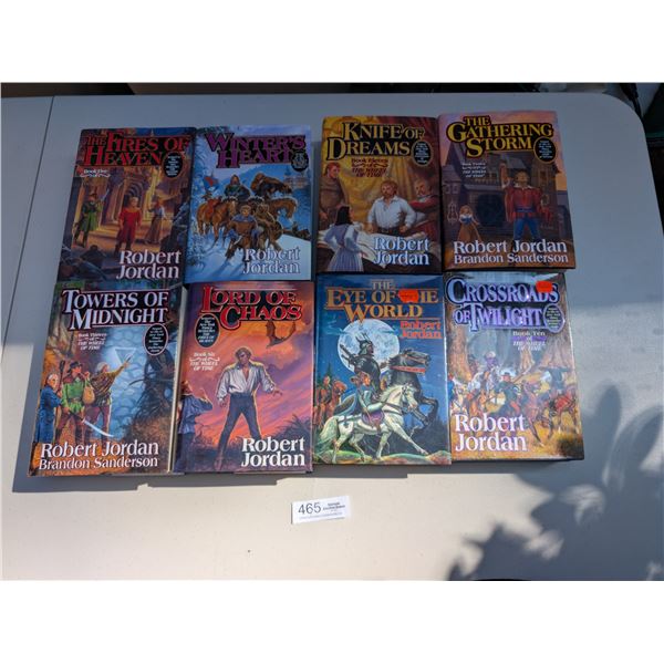 Lot of 8 Hardcover Books With Sleeves Towers of Midnight Etc