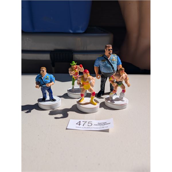 Lot of 5 WWF Self Stamp Figures plus Others
