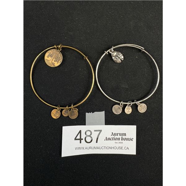 2 Vintage Alex + Ani Energie Bangles, Infused with Energy Technology