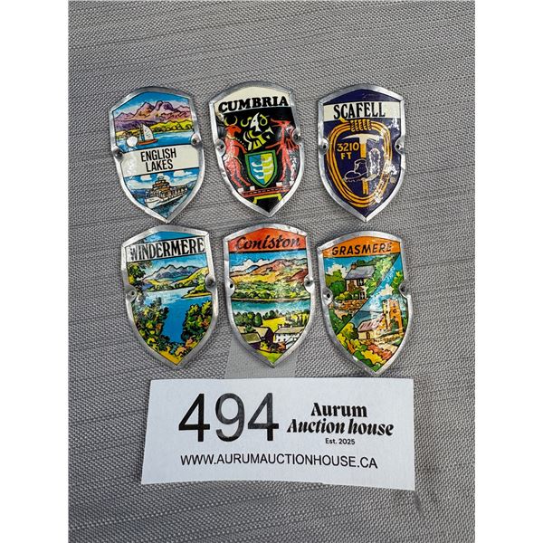 6 Walking Stick/Cane Badges