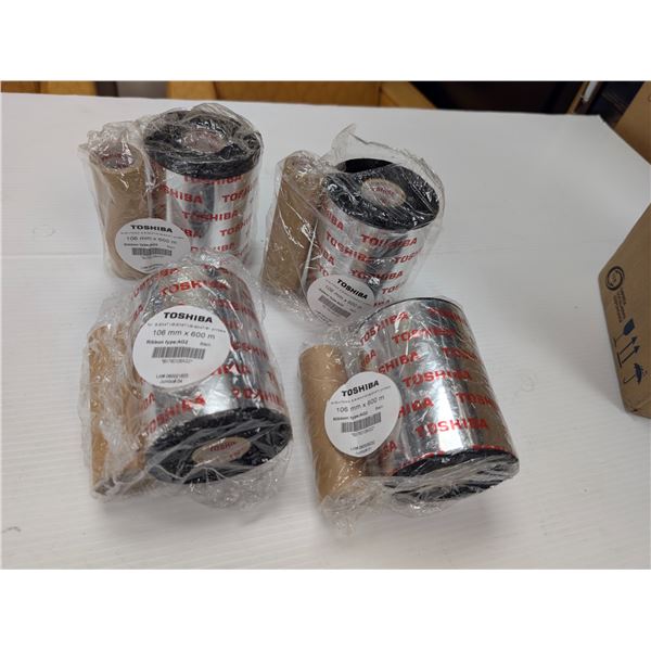 LOT DE 4 ROULEAUX RUBAN DE TRANSFERT THERMIQUE (TOSHIBA)