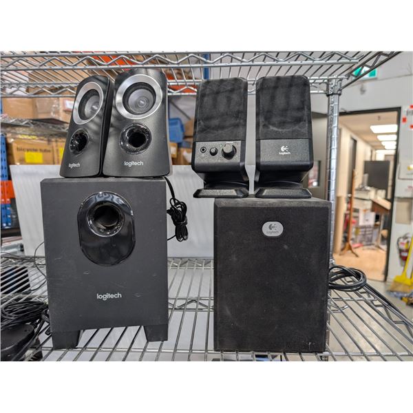 LOT DE 2 ENSEMBLES LOGITECH 2.1 HAUT-PARLEURS D'ORDINATEUR