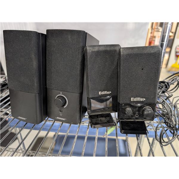 LOT DE 2 PAIRES DE HAUT-PARLEURS DE BUREAU ASST