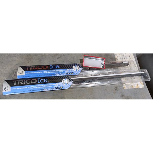 LOT DE 2 TRICO ICE BALAIS D'ESSUIE-GLACE (24" & 18") ASSORTIS