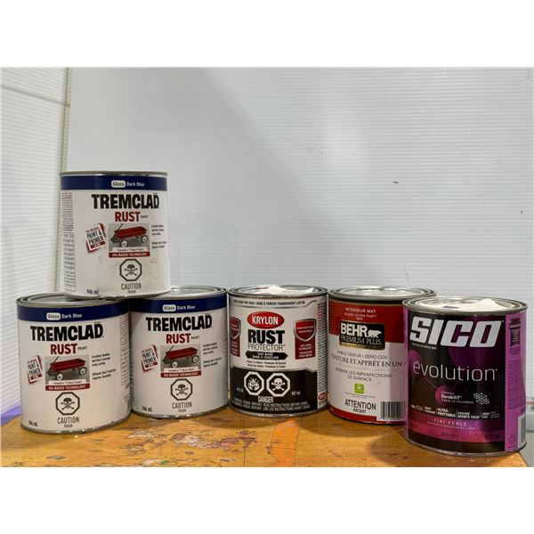LOT DE 6 946ML CANNES DE PEINTURE ASSORTIS