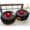 Image 1 : ENSEMBLE DE 2 ROUES DE TONDEUSE CARLISLE 15X6.00-6/4.50 (570 LOAD CAPACITY)