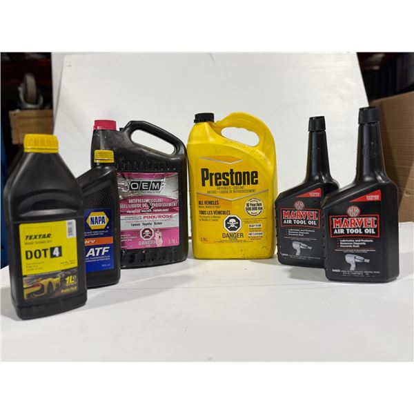 LOT DE LIQUIDES AUTOMOBILES (HALF FULL) ASSORTIS