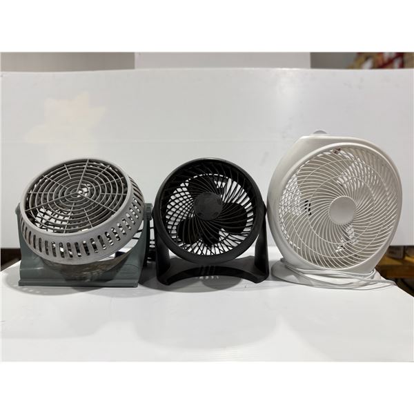 LOT DE 3 VENTILATEURS ASSORTIS