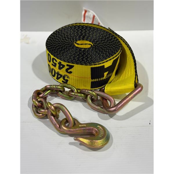 ANCRA CARGO 3"X30' SANGLE AVEC ASSEMBLAGE DE CHAINE 5400LBS MAX