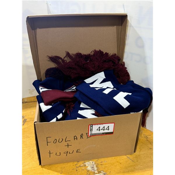LOT DE 8 HATS ET 9 SCARFS AVEC "AUTO PRIX" LOGO