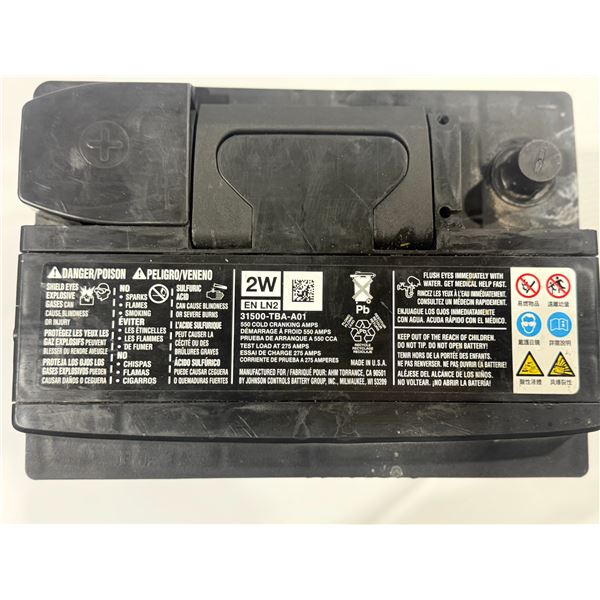 BATTERIE AUTOMOBILE JOHNSON CONTROLS #31500-TBA-A01 *NEUF*