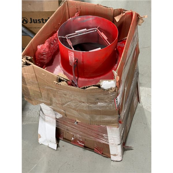 HVAC BAFFLE/VALVE **COVERED IN RED POUDRE**