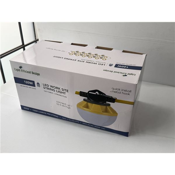 120W LED LUMIERES DE TRAVAIL EN GUIRLANDE 100'
