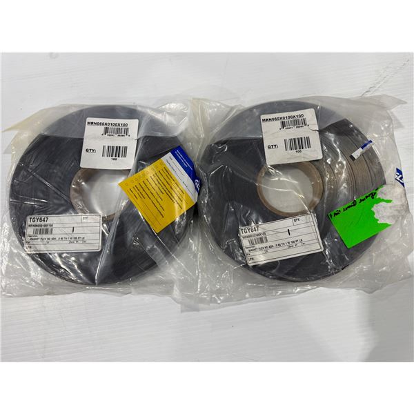 LOT: 2 AIMANT FLEXIBLE ADHESIF 1"X100'