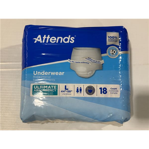 18-PAXK ATTENDS UNDERWEAR (LARGE 44-58)