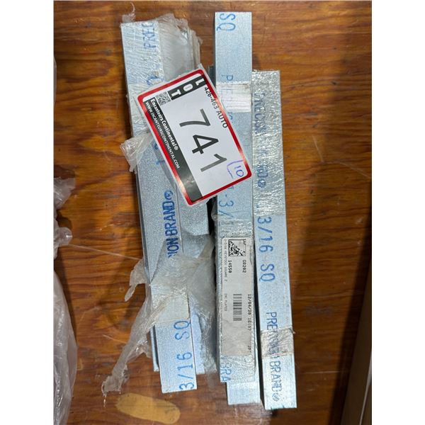 LOT DE 10 PRECISION BRAND 1+3/16" CLAVETTE CARREE PLAQUEE ZINC
