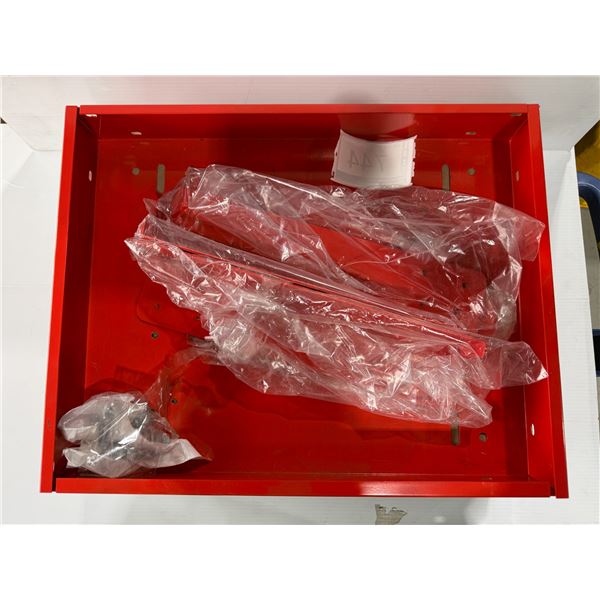 RED METAL DRAWER 20.5"X13"X3"
