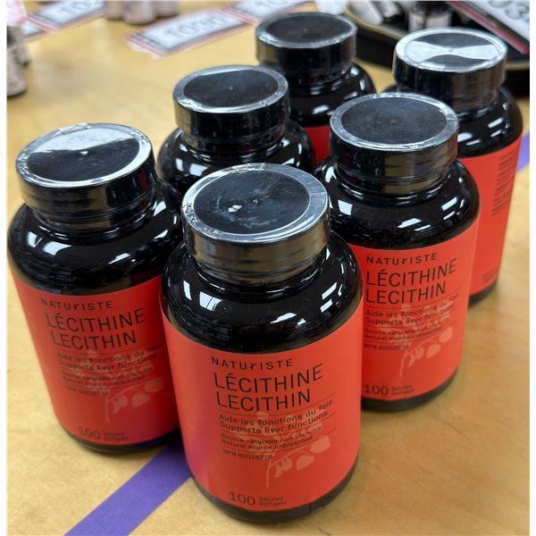 LOT DE 6 NATURISTE LECITHIN 100 CAPSULES