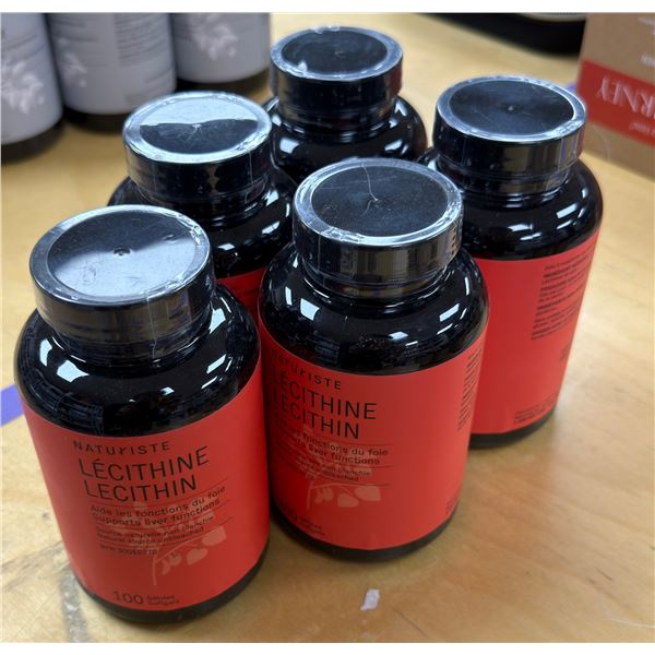 LOT DE 5 NATURISTE LECITHIN 100 CAPSULES